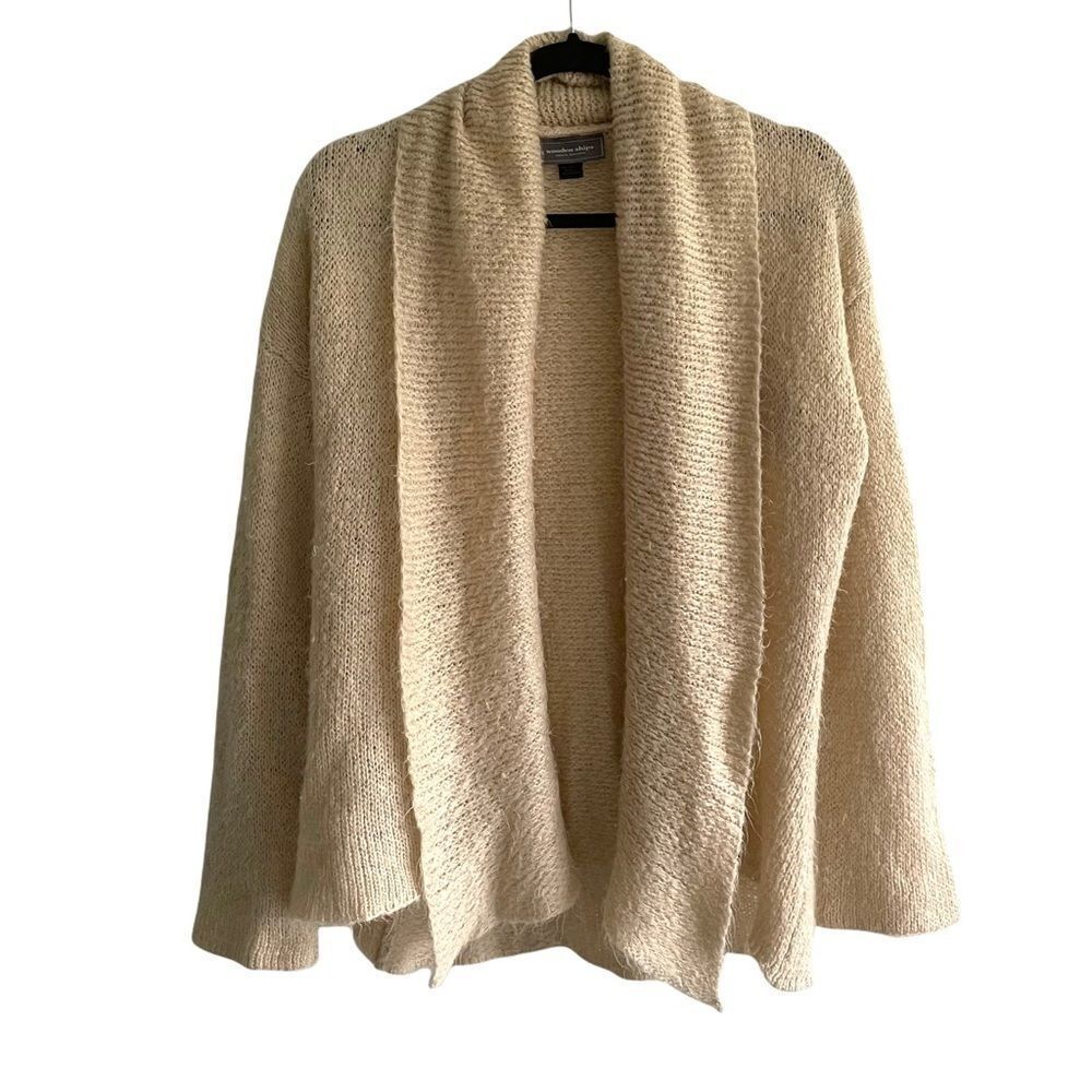WOODEN SHIPS Wool Mohair Cream Oversized Cardigan Sweater M/L